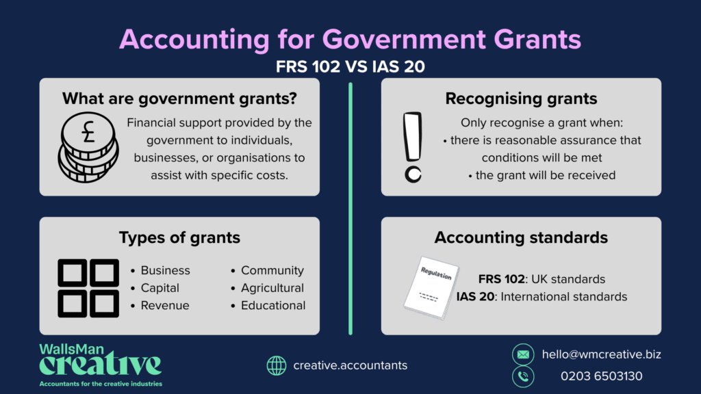 accounting for government grants infographic overview