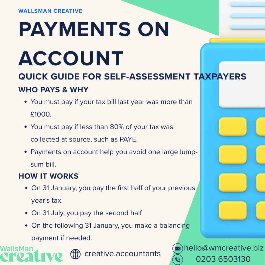 payments on account guide for self assessment taxpayers