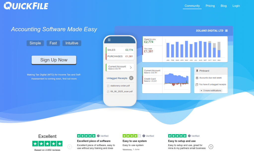 quickfile is an mtd software made for easy use