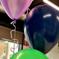 wallsman creative balloons in green purple and blue colors