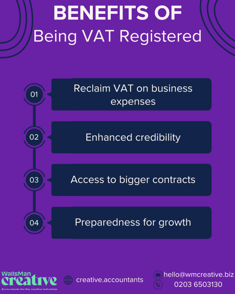 benefits of being vat registered listed 