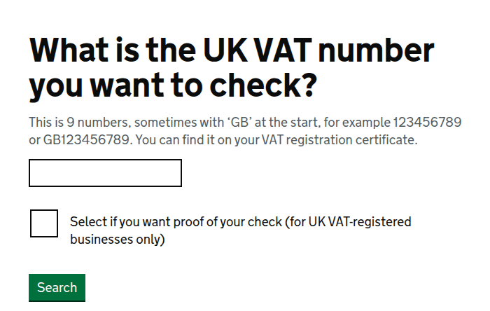 how to check if a company is vat registered in the uk with a uk vat number checker
