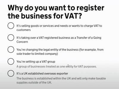how to register for vat by stating why you want to register your business for vat