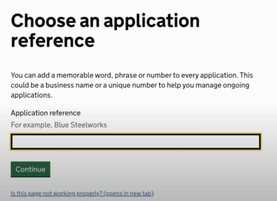 how to register for vat by choosing an application reference