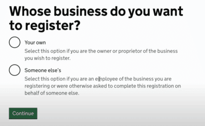 how to register for vat on your own or someone else's behalf