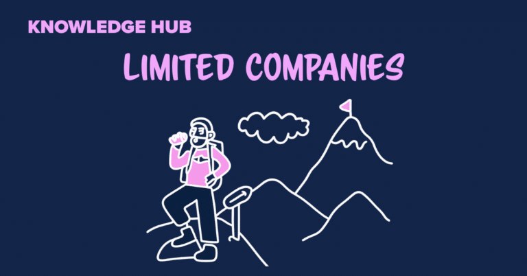 Knowledge Hub illustration for limited companies featuring WallsMan Creative illustration